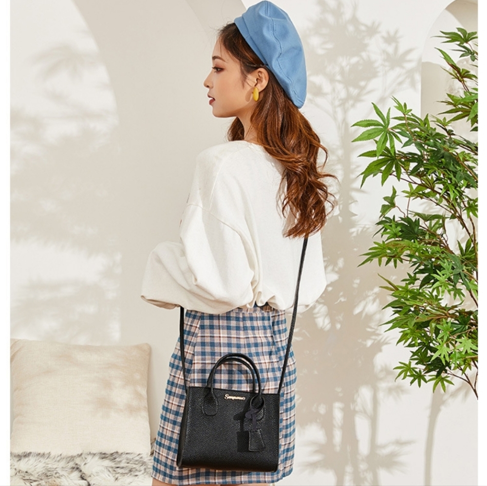 Elegant Purse, Women's Simple Faux Leather Handbag, Casual Zipper Shoulder Bags - Picture 8 of 16
